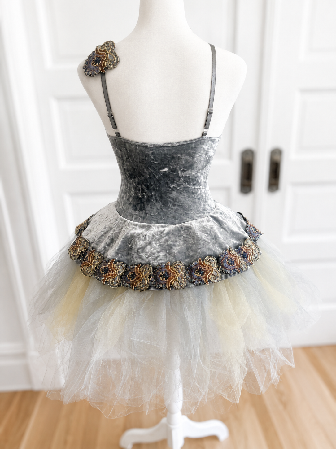 Collins - green/grey and gold tutu