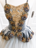 Collins - green/grey and gold tutu