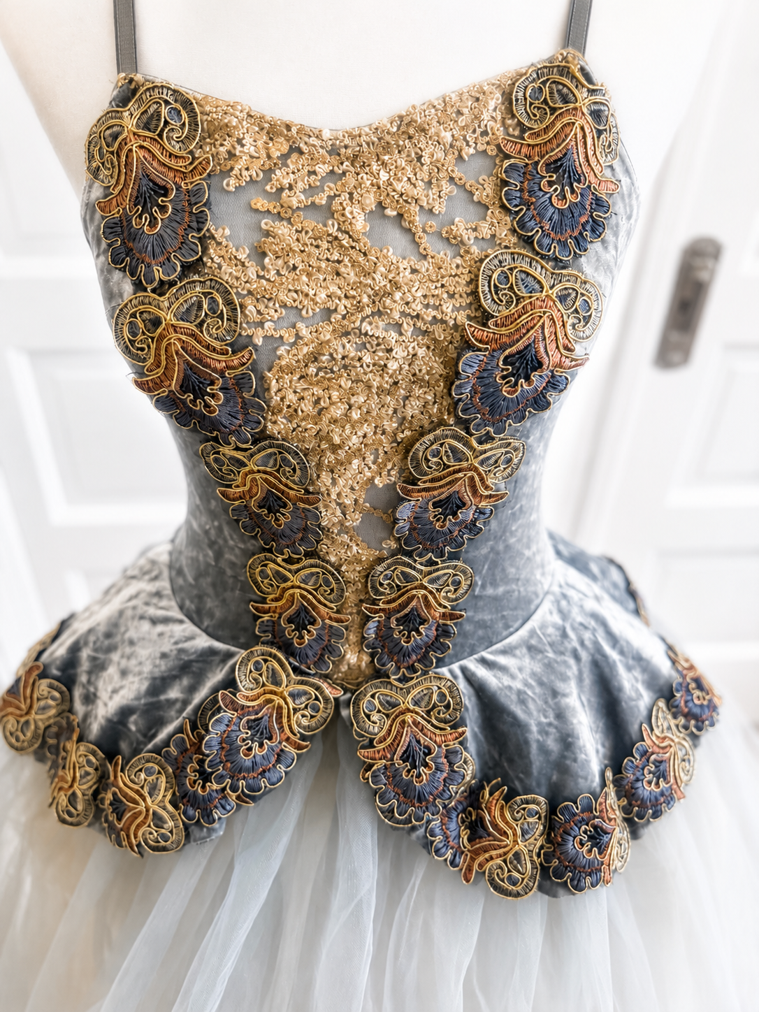 Collins - green/grey and gold tutu